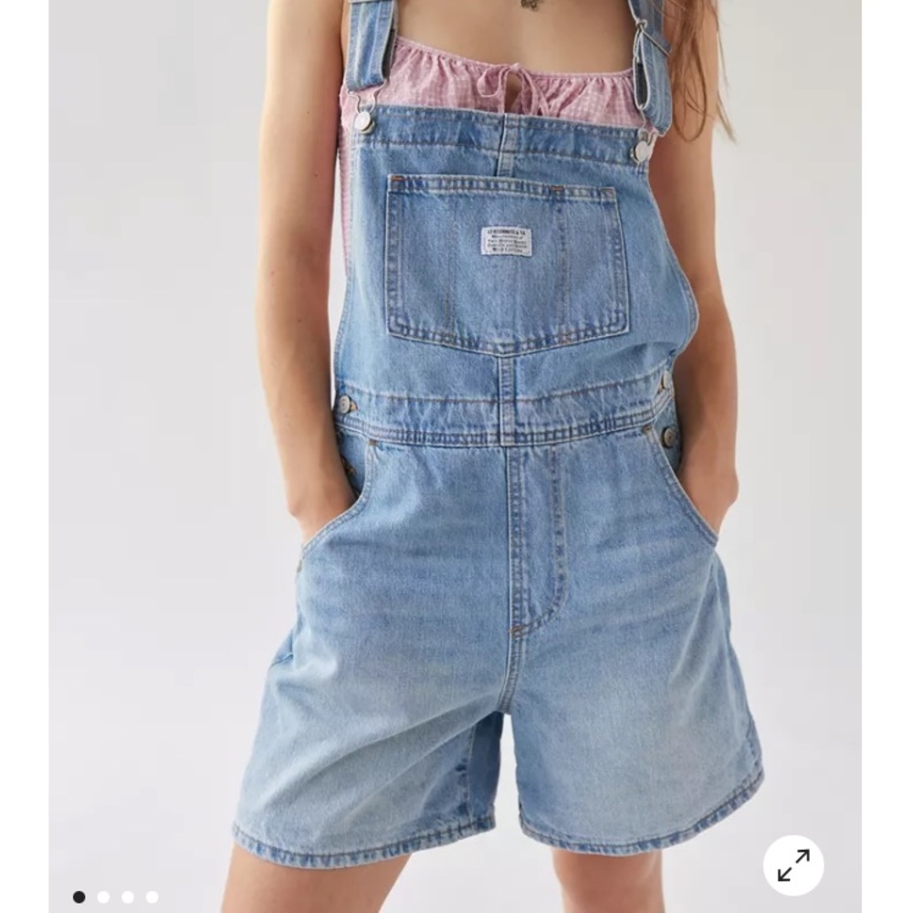Levi's Light Blue Denim Short Overalls